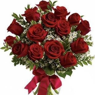 15 red roses with greenery | Flower Delivery Vladikavkaz